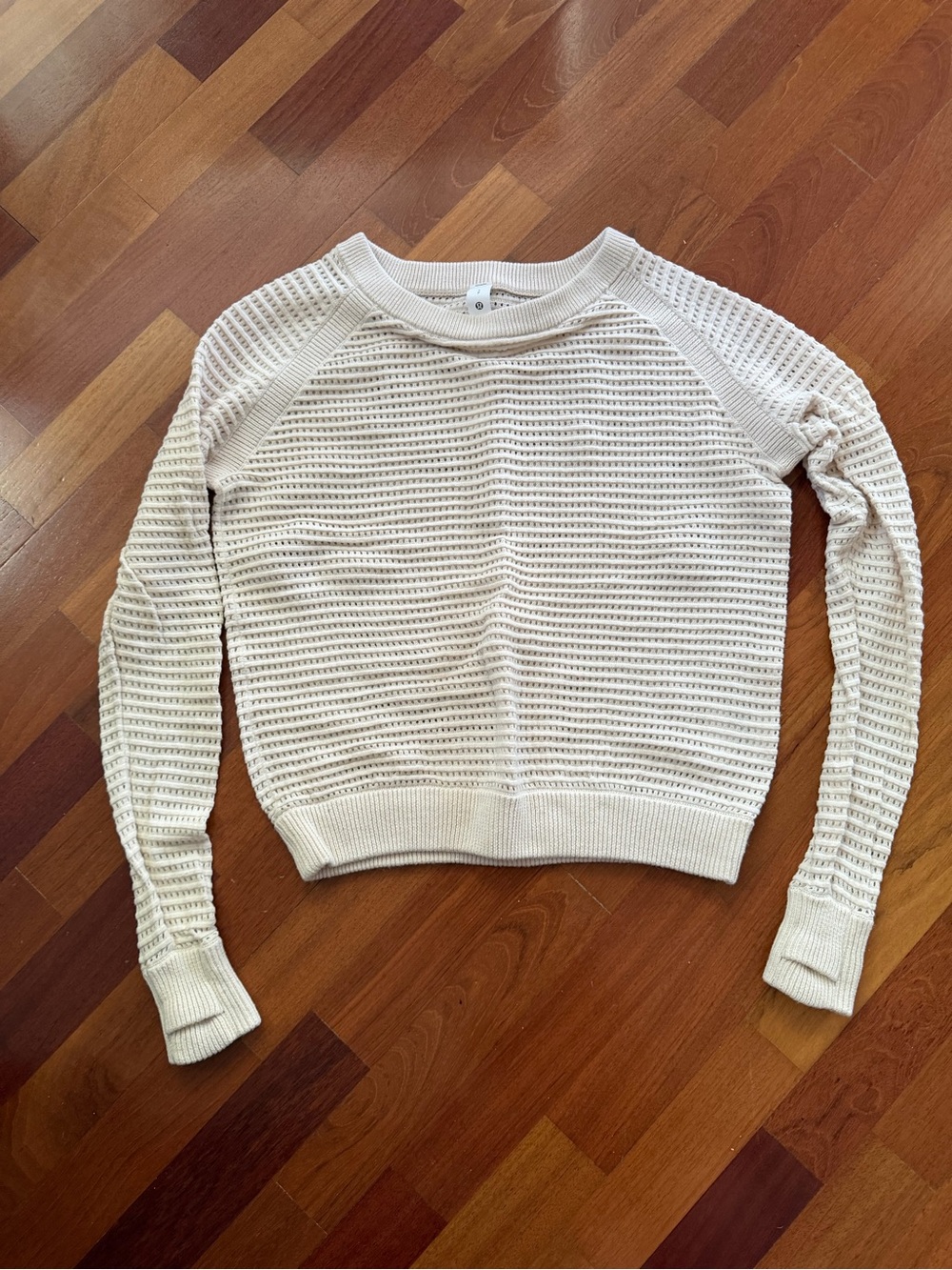 Lululemon Women’s Cream Open-Knit Pullover Sweater